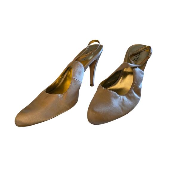 RSVP 12M heels gold tan - Picture 6 of 10